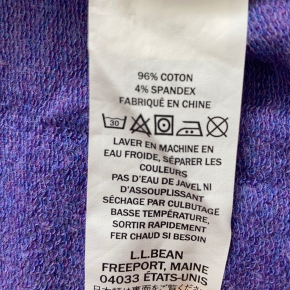 LLBean Sweatshirt Jacket Girl’s size 14/16 - Picture 4 of 4